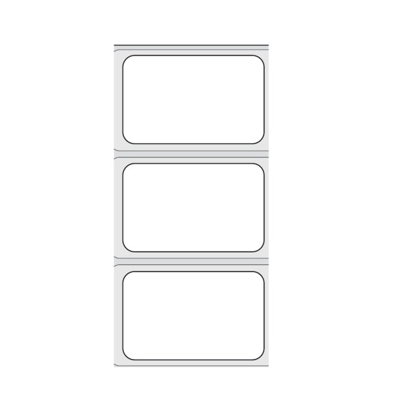 Direct Thermal Piggy Back Label, Strip Style 1-up 13/16" x 1-11/16"